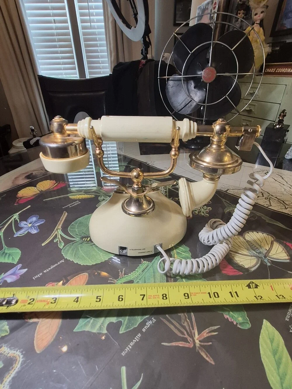 Vintage Cream and Gold Rotary Phone by TELECONCEPTS
